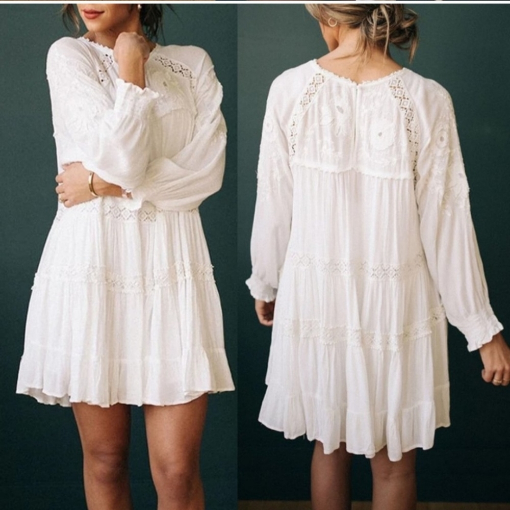 Free People Piece of Your Heart Boho Embroidered Dress - Picture 5 of 16